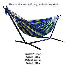 YRHH Portable Outdoor Canvas Hammock Stand, Camping Swing Hanging Bed, Outdoor Garden Furniture Hammock-A||with Support