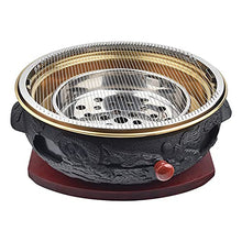 Charcoal Grill Portable Round Barbecue Stove Food Charcoal Stove With Grill Pan Base Tabletop BBQ Grill Outdoor Cooking Picnic Barbecue (Color : Black Size : 33x14cm)