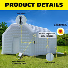 WARSUN Inflatable Night Club Party Tent 20x16.5x12Ft White