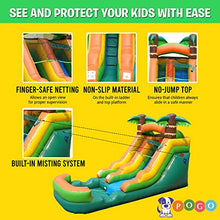 Pogo Bounce House Crossover Inflatable Waterslide, No Blower, Tropical