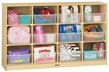 Jonti-Craft 12 Tub Large Mobile Unit with Clear Tubs Natural