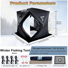 VUNHEX Portable Outdoor Sauna Tent for 3-5 People, Home Backyard Sauna Spa Tent with Smoke Vent, 3-Layer Thermal 210d Oxford Fabric Insulated Sweat Sauna Room for Outdoor Camping & Snow Fish-Ing(B)