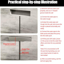 Aenmezen 100cm Pond Waterfall Outlet, Stainless Steel Waterfall Spillway