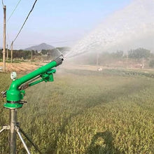 2" Farm Irrigation Spray Gun, Farm Irrigation Sprinkler, with Pressure Gauge and Replacement Nozzle Set, 360° Large-Area Watering Spray, Spraying Radius 29-57m, for Farmland Garden, Dust Removal