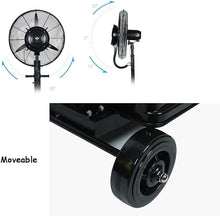 DFEDHF Industrial Misting Fan with Oscillating Cooling Mist Humidifier Adjustable 3 Speed Swivel Function Misting Cooling Fan for Home Office and Restaurant, Blue,copper-75cm