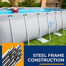Sound Around Above Ground Pool Set Steel Frame 18’ x 9’ x 52” Stainless