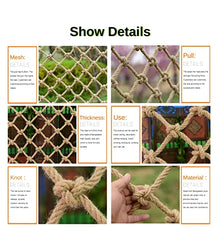 YUEMNRUS Natural Jute Plant Climbing Net Thick Garden Trellis for Climbing Plants, Beans, and Fruits(7Mx8M(22.9FTx26.2FT))