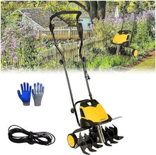 JKSVTF Rotavator Garden Gear Electric Garden Tiller,Cultivator Rotavator,6 Blades,Tillage Depth 22cm,Plow Width 45cm for Garden Vegetable Plots.