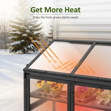 Macrout Cold Frame Greenhouse, Wooden Cabinet with Shelves 1344 (Dark Grey)