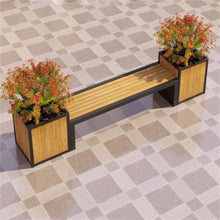 YUHUAWF Garden Bench Planter Box with Bench Combination Sitting Seat Planting Trough Planter Box with Bench