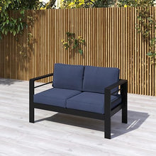 FansaFurn Outdoor Patio Furniture Loveseat Sofa, All-Weather Metal Aluminum Patio Couch with 5" Thick and Soft Cushion and Wide Arm, Outdoor Couch for Balcony, Porch, Backyard