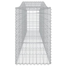 Arched Gabion Baskets 2 pcs Galvanized Iron for Outdoor Plants Self-Watering Pots White Black