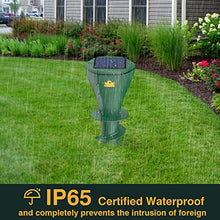 ASEINT Mole Repellent for Lawns, Solar Powered | Patent Screw-Shape-Stake Design | IP65 Waterproof, Varying Sonic and Vibration to Expel Mole Gopher Snake Vole, for Lawn Garden & Yard (4pc), Green