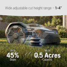 Husqvarna 410iQ ½ Acre Wire-Free, 45% Slope, app Based, Robot Lawn Mower