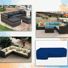 Covers & all Patio Sectional Sofa Cover 18 Oz - 100% Waterproof & Weather Resistant PVC Coated 108" x 140" x 30" x 30" L Shape Sofa Cover for Indoor/Outdoor (Left Side, Blue)