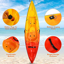 GLOBALWAY 10.2FT Sit-On-Top Fishing Kayak with Paddle Yellow/Orange