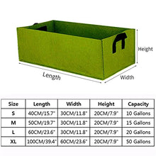 BBYYDS Felt Grow Bag Rectangle Planting Nursery Pot Outdoor Garden Flower with Handle Vegetable Containe
