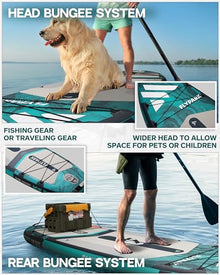 FLYPARK Inflatable Stand Up Paddle Board Ice Fog Green 11'x35''