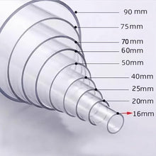 EVANEM Clear Acrylic Tube, for Fish Tank Aquarium Supplies Hydroponics Watering Transparent Pipe(120x110x1000mm)