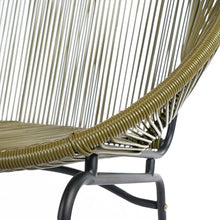 SRECELL Outdoor Wicker Loveseat Patio Furniture, PE Rattan Love Seat with Iron Frame, All-Weather Patio Bench Seating for Backyard, Balcony, Deck, Modern Outdoor Couch No Cushions,Green