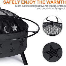 KOMFGT Movable Patio Heater Backyard Fire Pits & Bowls Garden Heating Basin Wood Burning