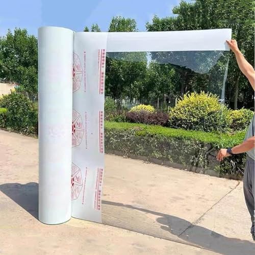 1mm Polycarbonate Sheet,Transparent Roofing Sheets,Greenhouse Cold Frame Replacement Plastic Sheet,Waterproof/Weatherproof/Uv Protection Roof Panels,Daylighting Panel,W×L-1.56×12m(5.1*39.4ft)