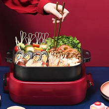 Hot Pot Barbecue Integrated Pot Home Smokeless Electric Barbecue Pan Roaster Electric Grill Kitchen Appliances(D)