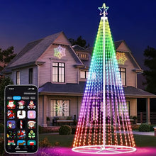 Curoee Christmas Light Show Set, 20ft Prelit Christmas Tree, Smart Snowflake Lights, LED Christmas Lights App Control & Music Sync for Party Wedding Christmas Decorations Gifts