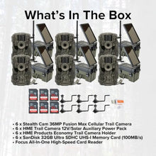 Stealth Cam 36MP Fusion Max Cellular Trail Camera Bundle with Solar Power Pack, Camera Holder & Memory Cards