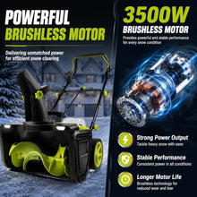 Cordless Snow Shovel, 40V 4.0Ah Battery Powered Snow Thrower 2Batteries