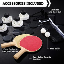 Hall of Games Edgewood Air Powered Hockey Table Tennis Top 2-in-1 Wood Grain