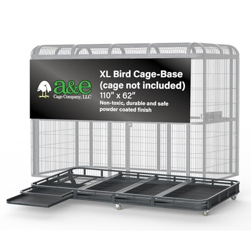 A&E Cage Co Aviary Base for WI11062 Walk-in Cage, 110"x62"x10" Black
