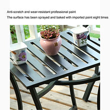 uhyOHF Set of Bistro Table Set Wrought Iron Outdoor Garden Bench Weather-Resistant Patio Bench for Lawn Balcony Table and Chairs Small Coffee Table Set (3 Sets Right Angle Model