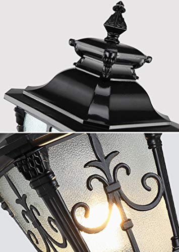 JINHH 2.75M Victorian Style Outdoor Street Light Black-275cm