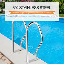 Pool Handrail Swimming Handrail, Pool Safety Hand Rail, Pool Railing, 304 Stainless Steel Kit, Silver, Rustproof Pool Handrail, Humanised Handrail, 200Kg Load Capacity