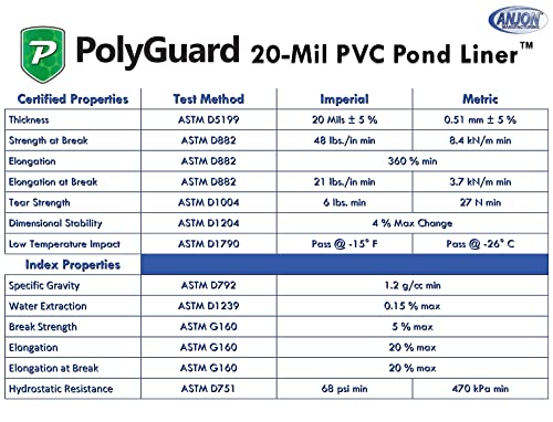POLYGUARD PVC Pond Liner 30 ft. x 35 ft. - 20-Mil Black