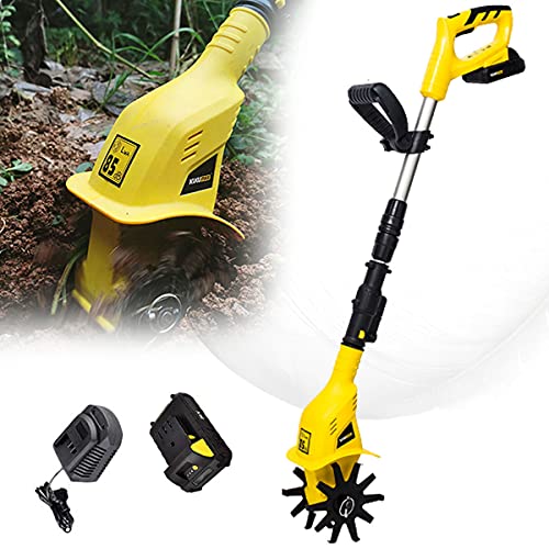 Electric Tiller Cultivator/Rotavator,20V 5200Mah Garden Tiller,Cordless Hand Tiller Soil Cultivator,Gardening Tool Cultivation Machine