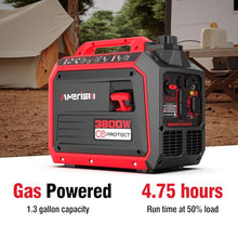 AMERISUN 3800 Watt Portable Inverter Generator with CO Protect, Super Quiet Generator for Home Use, Camping, RV and Trailer, Gas Powered, EPA Compliant