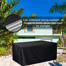QIAOH Outdoor Furniture Covers Waterproof Rectangle 27.2x27.2x48in, Garden Furniture Covers Garden Furniture Cover Patio Set Cover Waterproof 420d Oxford Fabric Rectangular,Outdoor Table Cover