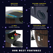 Creative Outdoor Distributor Wine Barrel Style Arcade Machine with Tempered Glass Top and 2 Sanwa Joysticks