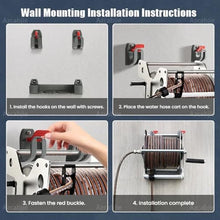 Azcabjie Stainless Steel Wall Mounted Floor Standing Hose Reel B-20mHose