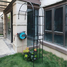 GFSGHZZ Garden Arch for Climbing Plants - Wall-Mounted Half-Arch Pera for Backyardpatio & Garden Decor - Metal Structure for Veal Gardening & Outdoor Support,Black-W180*H240Cm