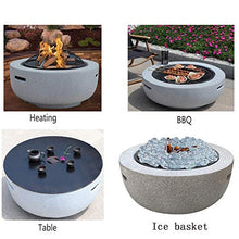 Garden Fire Pit Grill Bowl Grill Barbecue Rack Fire Pits for Garden,Wood Burning, with Grill and Lid, Cast Iron BBQ Fire Bowl Cover 60Cm Camping Spark Guard Outdoor Firepit
