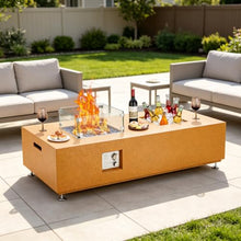 Outdoor Propane Fire Pit Table Superior 56", 50,000BTU Patio Gas Firepit Set