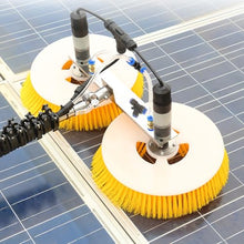 guoyjmm Solar Cleaning Brush, Electric Solar Photovoltaic Panel Cleaning, 70cm Rotating Double Brush Head, Water Powered Pole Kit, Solar Panel Cleaning Telescopic Rod, Outdoor Washing Device Tool,8M