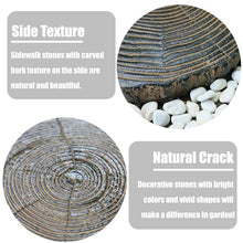 Elitix Stepping Garden Stone Log Effect Step Resin Stone 1/2 / 3/4 / 5 Pcs, Garden Stepping Stone for Yard Lawn Pathway Pavers, Round Decorative Stone for Path Ornaments(Color:51cm,Size:5 pcs)