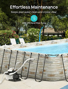 Evajoy Metal Frame Swimming Pool Set Blue