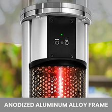 SereneLife Infrared Patio Heater, Electric Patio Heater for Indoor/Outdoor Use, Portable Table Heater with Remote Control, 1500 W, for Restaurant, Patio, Backyard, Garage, Decks (Off Black)