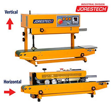 JORESTECH Industrial Continuous Band Sealer for Plastic & Laminated Bags with Digital Temperature Control Orange