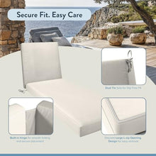 California Umbrella Chaise Lounge Cushion Set of 2, 24x78 White